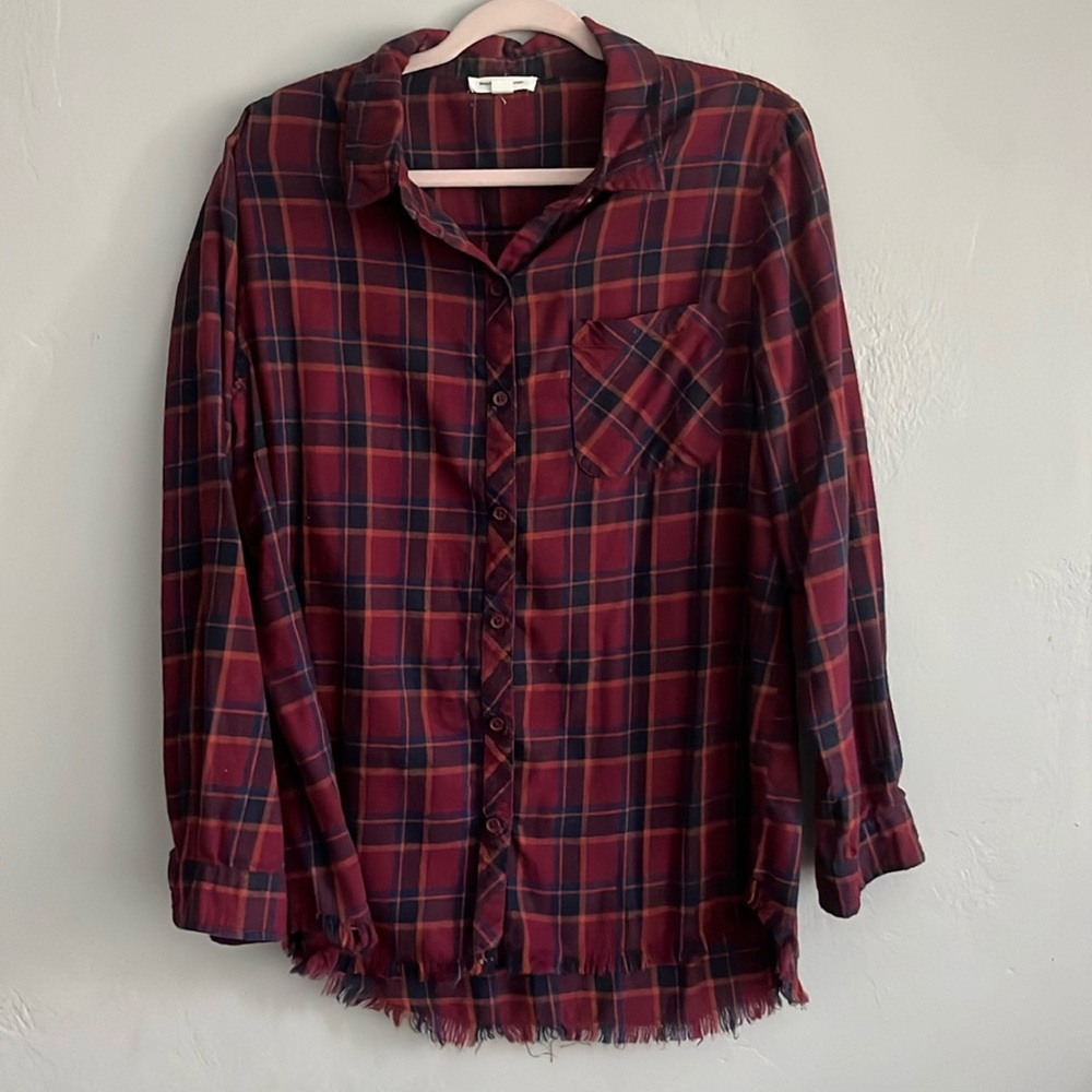 Beachlunchlounge plaid flannel shirt Large
